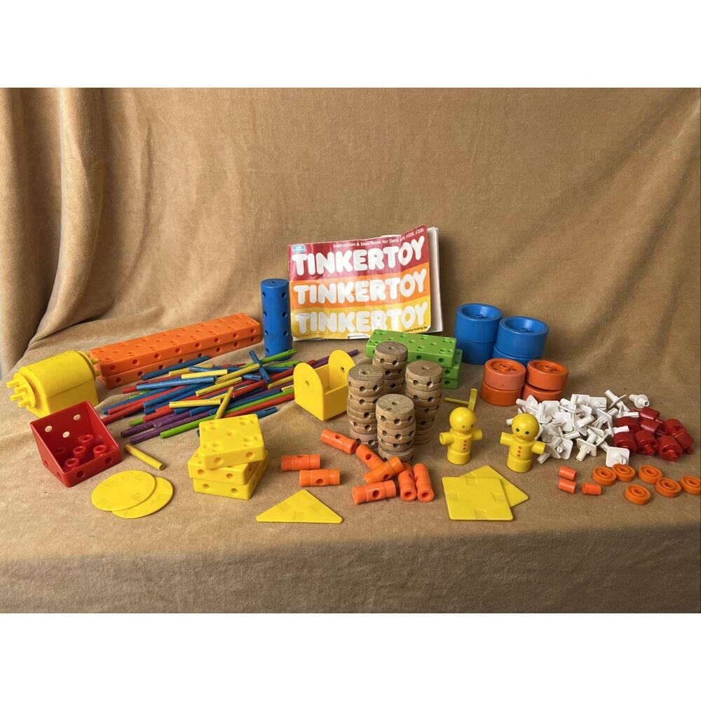 Tinkertoy 150 Of Pieces Childs Play Imagination Building Wooden &‎ Plastic